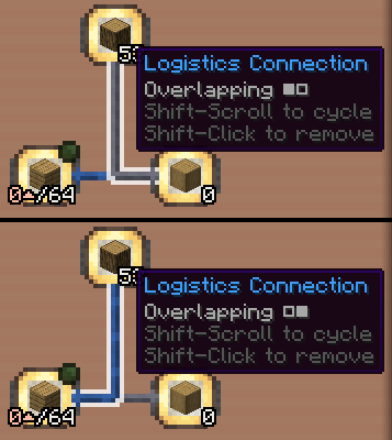 dashboard select overlapping connections